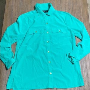 Jones New York Long Sleeve Top Size 8 Mint Green